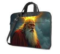 Black Bag An Elderly Man With Lightning Emanating From His Head Laptop Bag Laptop Bags Laptop Backpack For Women(26x36cm)