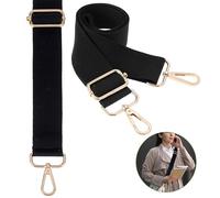 Black Bag Strap 1 PCS Replacement Handbag Straps Cross Body Bag Straps 1.5 Inch Guitar Strap for Purse Universal Replacement Crossbody Bag Strap Wide Shoulder Strap for Women Guitar Purses Bags Canvas