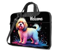 Black Bag Welcome To The Colorful World Of Dogs Laptop Bag Laptop Case 16 Inch Computer Backpack For Men(29x40cm)