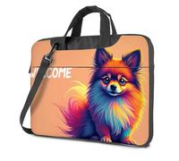 Black Bag Welcome To The Colorful World Of Pomeranians Laptop Bag Laptop Case 16 Inch Computer Backpack For Men(29x38cm)