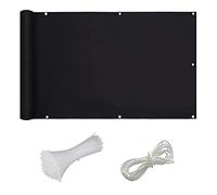 Black Balcony 0.8x8m Weatherproof Polyester Cover for Backyard Patio Porch & Garden Ventilated Outdoor Privacy Shield