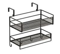 Black Balcony Clothes Dryer with Hook Double Storage Space Smart Division for Hanging Shirts & Jackets (40x30x38cm/16x12x15in) - Stendino Termosifone