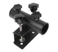 Black Balcony Umbrella Support for Railing or Fence Steel Construction Adjustable Clamp 20-63mm Fits Poles 23-38mm Perfect for Outdoor Shade