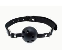 Black Ball Gag Adult - Breathable Soft Silicone Bondage Gag for BDSM