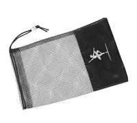 Black Ballet Shoe Pouch Drawstring Mesh Satin Storage Bag