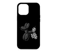 Black Balloon Dog Checkerboard Modern Pop Art Poodle Case for iPhone 12 Pro Max