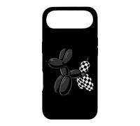 Black Balloon Dog Checkerboard Modern Pop Art Poodle Case for iPhone Air
