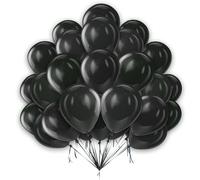 Black Balloons 10 inch Black Birthday Balloons Pack 25 pcs Latex Party Balloons Decoration Balloons for Balloon Arch Kids Party Baby Shower Wedding Black Party Decoration
