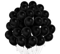 Black Balloons 60PCS 12 Inch Black Balloon Arch Latex Balloons Halloween Balloon Party Supplies for Halloween Birthday Graduation Retirement Funeral New Year Engagement Christmas Party Decorations