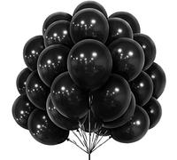 Black Balloons Set, 30 Pcs Balloon 12 Inch Matte Black Latex Balloons with Ribbon for Men Boys Women Girls Birthday Party Graduation New Year Retirement Halloween Christmas Anniversary Decorations