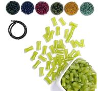 Black Bamboo Beads, Black Transparent 12mm Bamboo Joint Plastic Craft Beads, Natural Blacks Agate Stone Bamboos Shape Gem, for DIY Necklace Bracelet Earring (Green,150PCS)