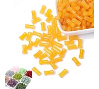 Black Bamboo Beads, Transparent 12mm Bamboo Joint Plastic Craft Beads with 0.8mm Stretch for Jewelry Making, Natural Black Agate Stone Bamboo Shape Gem Beads for DIY Necklace (orangezhude,150pcs)