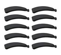 Black Banana Hair Clip Elegant Safe Flexible Ponytail Holder Hair Accessories 10PCS