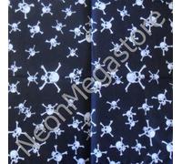 Black Bandana / Headscarf With Small Cross Bone Skulls