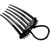 Black Bandette Comb, Comb with Elastic Band, Ponytail Bump It Up Volume Inserts Combs Fluffy Hair Comb Hair Styling Tool, Hair Combs