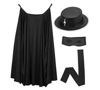 Black Bandit Accessory Set Accessory for Zorro Fancy Dress