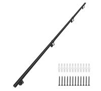 Black Bannister Rail for Stairs Handrail, Non-Slip Handrails for Indoor Outdoor Steps, Metal Wrought Iron Safety Railing(16.4ft/500cm)