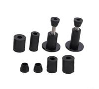 Black Bar End Weights For 22mm 7/8 Inch Motorcycle Handlebars Cnc Aluminum Alloy Construction With Rubber Damping Easy Screw On Installation Left And Right Pair For Street Bikes