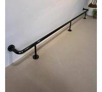 Black Bar Foot Rail Kit with Undercounter Mount Hardware, 12.0 12.2 12.4 12.5 12.6 12.8 13.0 14.0 ft Kitchen Island Railing, Metal Linear Foot Rest(8.9ft/271cm)