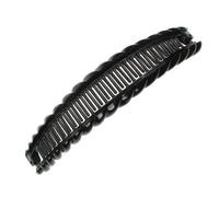 Black Barley Twist Long Banana Hair Clip Clamp Slide Comb Grip