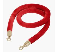 Black Barrier Rope with Polished Carabiner Hooks Queue ManagementRope for Stanchions Durable Crowd Control Rope for Event & Visitor Guidance (213ft)