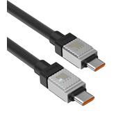 (Black) BASEUS CoolPlay Series for iPhone 15 Series CB000047 1m Type-C to Type-C 100W Cable Ultra Fast Charging PD Charger Cord 480Mbps Data Cable - Black