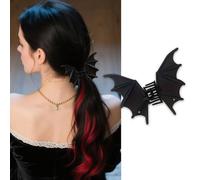 Black Bat Metal Hair Claw Clips for Women Girls, Y2K Punk Gothic Bat Hair Clip for Halloween Hair Accessories Decorations