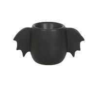 Black Bat Wing Egg Cup - Gothic Breakfast Egg Holder for Halloween