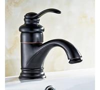 Black Bathroom Faucet Single Handle Sink Mixer Deck Mount Tap for Hot & Cold Water Modern Washbasin Fixture Stylish Bathroom Accessories & Easy to Install