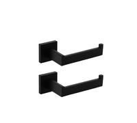 Black Bathroom Hardware Fixed Towel Rack Tissue Robe Hook 304 Stainless Steel Pendant Acces,2 PCS Paper Holder