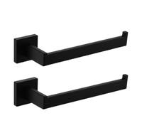 Black Bathroom Hardware Fixed Towel Rack Tissue Robe Hook 304 Stainless Steel Pendant Acces,2 PCS Towel Hanger