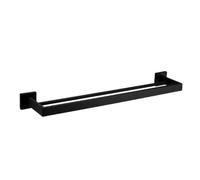 Black Bathroom Hardware Fixed Towel Rack Tissue Robe Hook 304 Stainless Steel Pendant Acces,Double Towel Bar