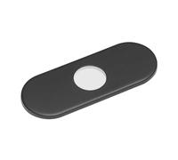 Black Bathroom Tap Sink Hole Cover Deck Plate Plinth Mounting Escutcheon Steel