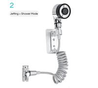 (Black) Bathroom Wash Face Basin Water Tap External Shower Head HandHeld Bidet Sprayer Jet Diverter Kit Set
