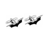 Black Batman Mark Cufflinks Business Suit Cuffs Decoration Sleeve Button (Pack of 2)