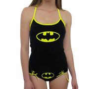 (Black) Batman Women's Glow in Dark Camisole and Panty Set
