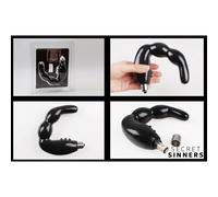 Black Battery Powered Silicone Prostate Massage Device