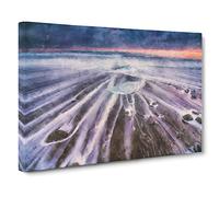 Black Beach in Iceland Canvas Print | Gallery Wrapped 30mm Frame Wall Art | 30x20 inches | Ready to Hang | Coastal Seascape Picture | Living Room Bedroom Lounge Office