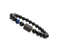 Black Bead Elastic Rope Stretch Bracelet Good Luck Jewelry for Men and Women, Durable Material for Good Fortune and Gifting (#1)