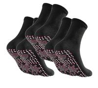 (black bean, 3 pairs) 1/3/5pairs Tourmaline Self-Heating Socks Winter Warm Thermal Health Care Socks Slimming Health Short Sock Magnetic Therapy Sock