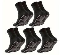 (black bean, 5 pairs) 1/3/5pairs Tourmaline Self-Heating Socks Winter Warm Thermal Health Care Socks Slimming Health Short Sock Magnetic Therapy Sock