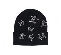 Black Beanie Hat with Embroidered Logo - male - Thrasher - Accessories - Black - ONE SIZE - Accessories ONE SIZE