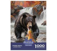 Black Bear 1000 Piece Jigsaw Puzzles for Adults And Kids with Extra Fun Challenges Animal Home Decoration Creativity & Gift Giving 70x50cm/1000pcs
