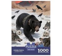 Black Bear 1000 Piece Jigsaw Puzzles for Adults Challenging Game Animal Home Decors Creativity & Gift Giving 70x50cm/1000pcs