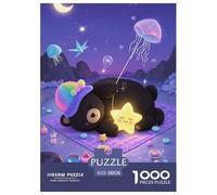 Black Bear 1000 Piece Jigsaw Puzzles for Adults Perfect for Relaxation Animal Home Decors Family Puzzle Game Birthday Gifts 38x26cm/1000pcs
