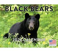 Black Bear Calendar 2026 Monthly Wall Calender 12 Month | American Made In The USA