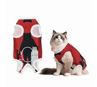 Black Bear Dog Surgery Suit Recovery Suit, 100% Cotton Breathable Full Body Dog & Cat Surgical Suit with Cute Prints, Alternative to Cone for Spay Neuter Wound Care, Male & Female Pets X-Large