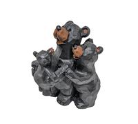 Black Bear Family Hug Statue - Resin Figurine of 3 Bears Embracing - Symbol of Family Love, Unity & Warmth - Rustic Woodland Decor for Cabin or Home - Heartfelt Gift for Families or Bear Collectors