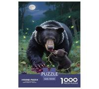Black Bear Jigsaw Puzzles for Adult Difficult Challenges 1000 Piece Difficult Hard Jigsaw Puzzles for Man And Woman with Letters on Back 70x50cm/1000pcs