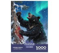 Black Bear Jigsaw Puzzles for Adult Difficult Challenges 1000 Pieces Difficult Hard Jigsaw Puzzles for Man And Woman with Letters on Back 38x26cm/1000pcs